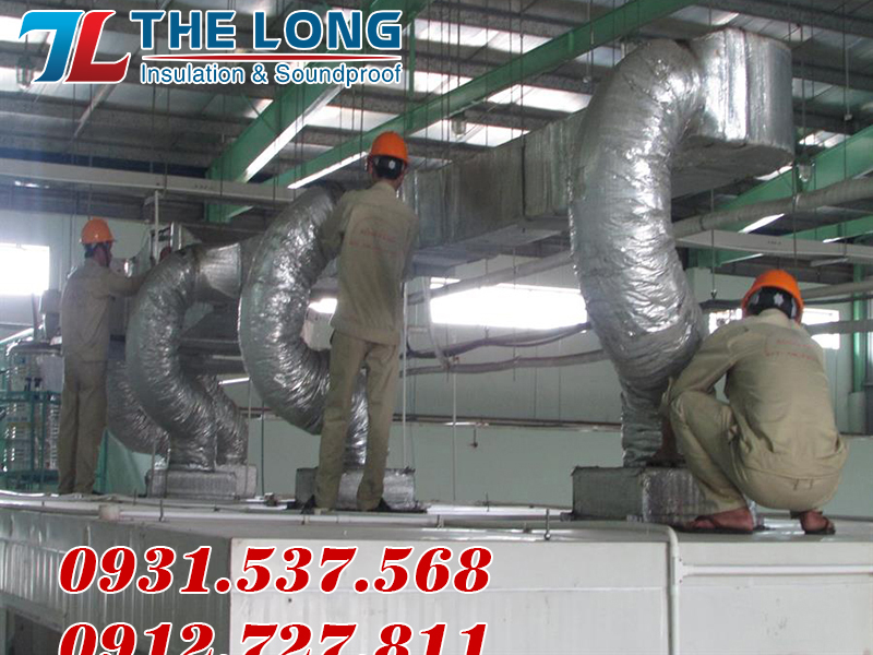 Ứng dụng Ống Gió Mềm Cách Nhiệt thi công đường ống dẫn khí lạnh