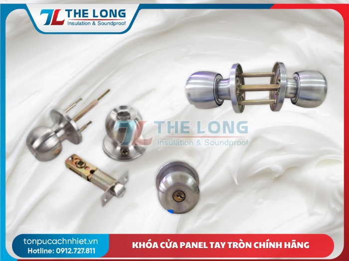 Khóa cửa panel tay tròn chính hãng
