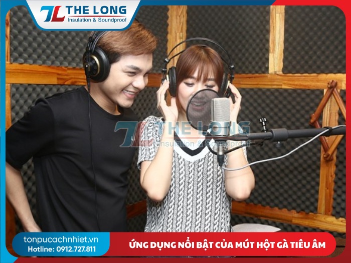 Mút hột gà được ứng dụng trong phòng thu, karaoke