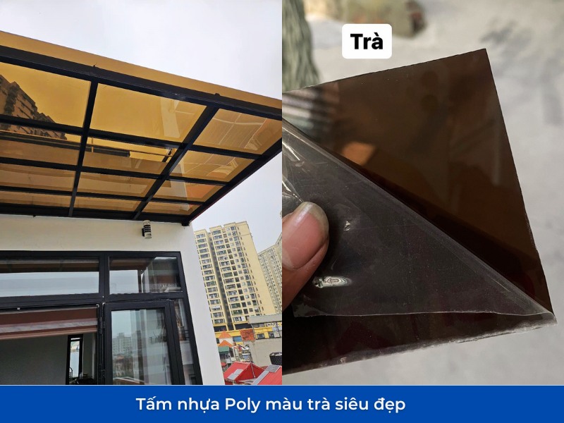 Kích Thước Tấm Nhựa Poly Bao Nhiêu Là Chuẩn? Bảng Quy Chuẩn Đầy Đủ 2026 19 Tấm Nhựa Poly màu trà